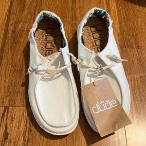 White Hey Dudes NWT Size W 8